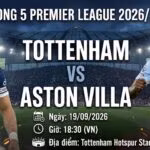 Nhận định bóng đá Tottenham vs Aston Villa vòng 5 Ngoại hạng Anh mùa giải 2026/27 chi tiết nhất.